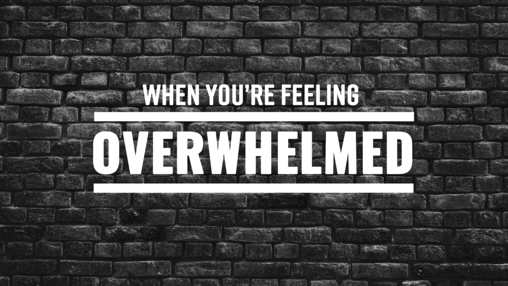 When You are Feeling Overwhelmed
